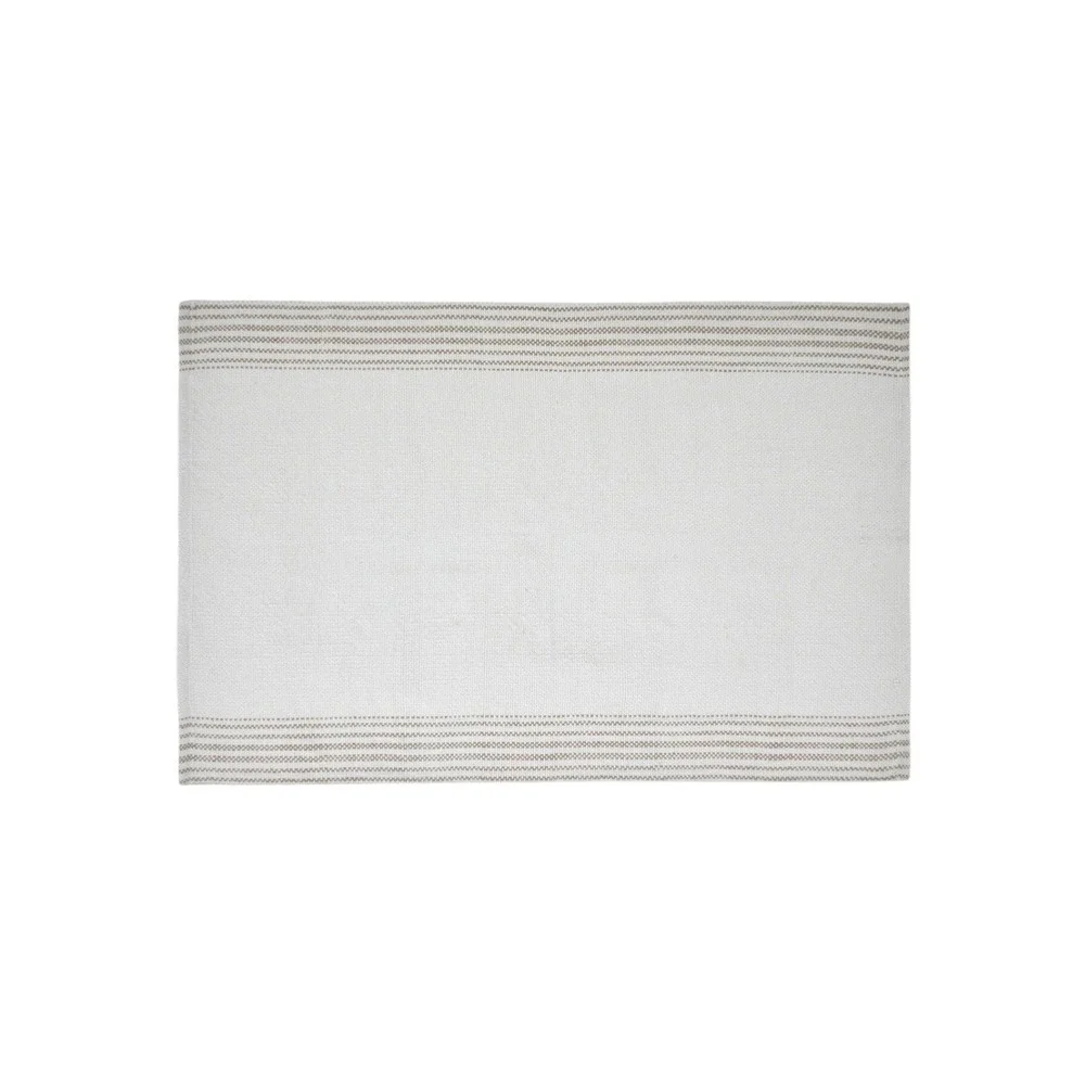 My‎ Texas House Ivory/Taupe Stripe Indoor/Outdoor Layering Rug, 24x36